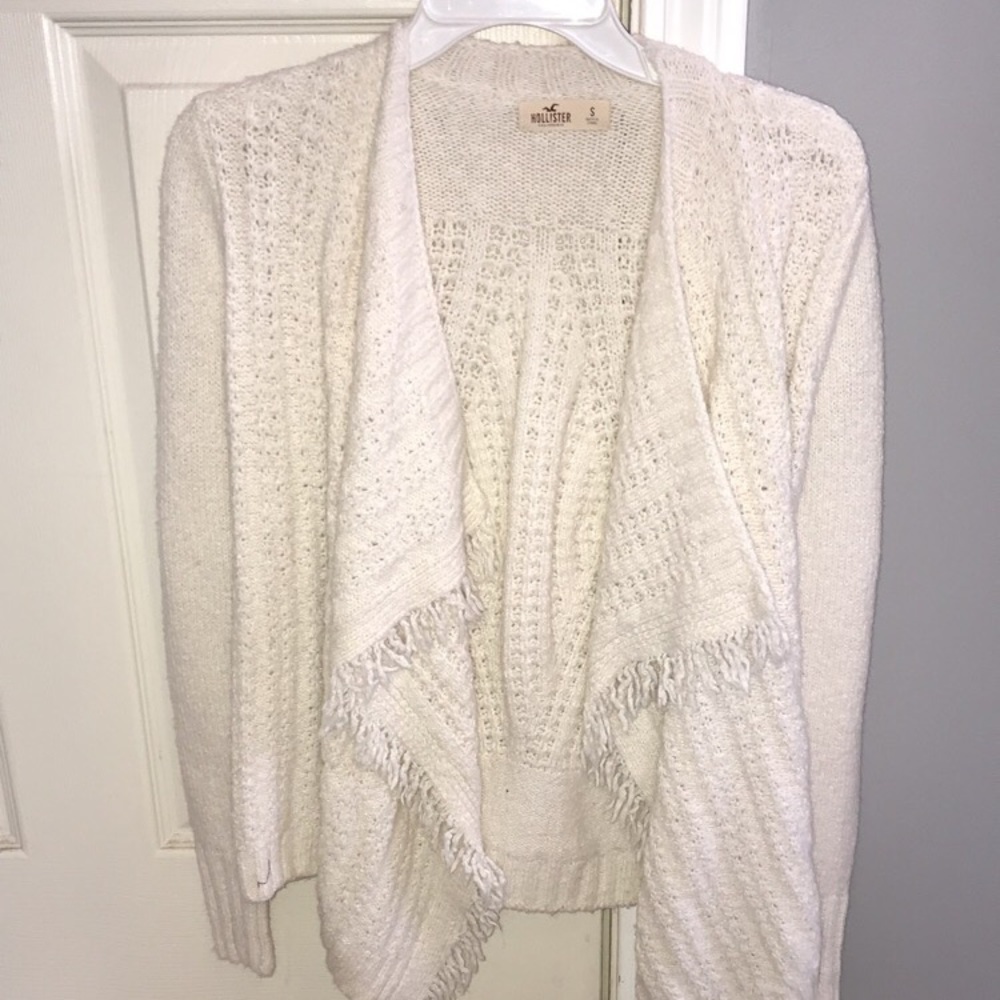 Hollister White Cardigan